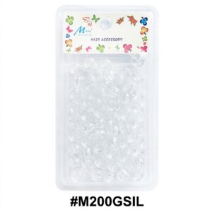 Murry 200 Glitter Bead Silver for stylish hair accessories