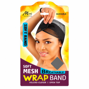 MESH WRAP CAP BLACK for women with breathable design