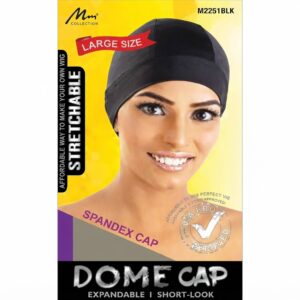 Large spandex dome cap for women, ideal for various hairstyles