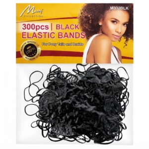 Murry Collection 300pcs Black Elastic Bands #M332BLK