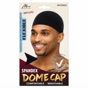 Spandex Cap Black for Men - Comfortable and Breathable Hair Protection