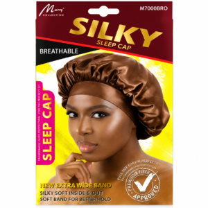 Ladies Silky Cap Brown for hair protection and styling