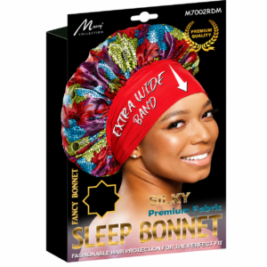 Fancy Pattern Extra Wide Band Silky Bonnet for hair protection
