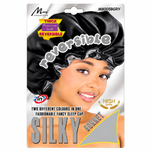 Double Sides Jumbo Cap in Gray with Ponytail Holder for Hair Care