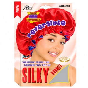 Double Sides Jumbo Cap in red with free ponytail holder for hair protection
