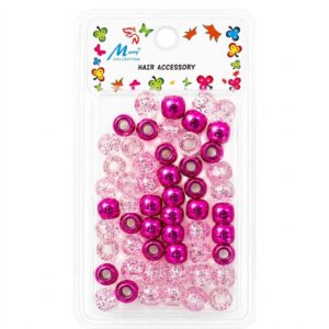 Metallic Pink Hair Beads for styling and decoration