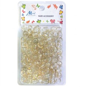 Glitter beads in a clear packaging, perfect for hair styling and accessories