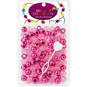 Metallic Pink Bead Pack for Hair Accessories