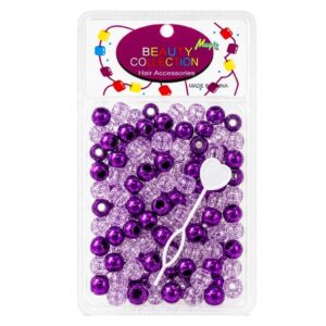 Metallic Purple Bead Pack for Hair Accessories