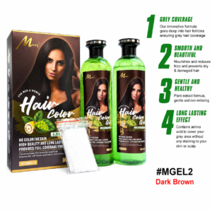Murry Hair Color Gel Dark Brown 500ml x2 for Men & Women