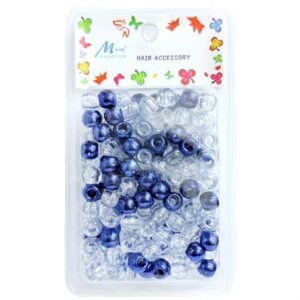 Murry Metallic Bead Blue Large Pack for hair styling and accessories