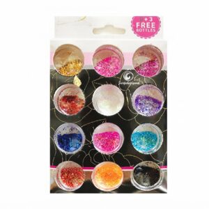 Nail Art Fish Style 6 Colour Glitter Set with Free #NA1