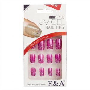 Fancy Finger Nail Pink With Stone – E&A