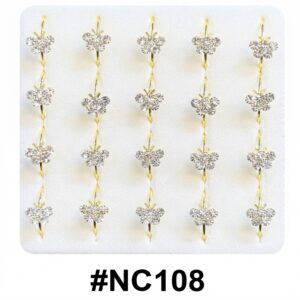Butterfly gold nose ring with crystals – stylish and elegant body jewellery