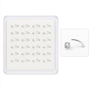 Nose Stead Silver Ring With Stone showcasing elegant design and sparkling detail