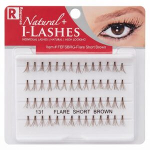 Natural I-Lashes Flair Short in Brown, perfect for enhancing your natural beauty.
