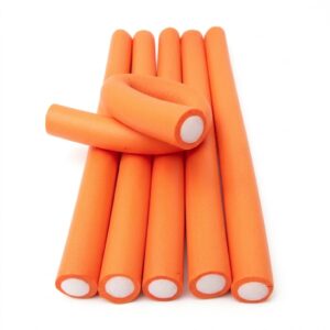 TWIST RODS 6 PC ORANGE for heat-free curling