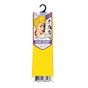 Vibrant yellow Stretch Jersey Head Scarf for stylish hair accessories