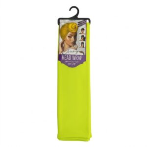 Stretch Jersey Head Scarf in Hot Yellow, perfect for stylish hair wraps.