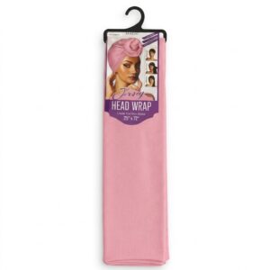 Stretch Jersey Scarf in rose colour hanging on a hook