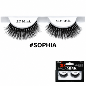 Winko 3D Faux Mink Sophia eyelashes, showcasing their elegant design.