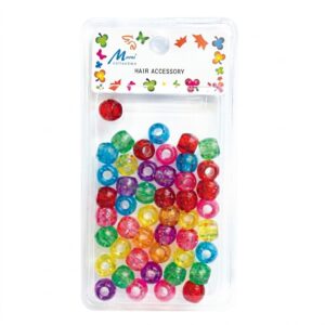 Assorted Jumbo Hair Beads in vibrant colours for creative hair styling