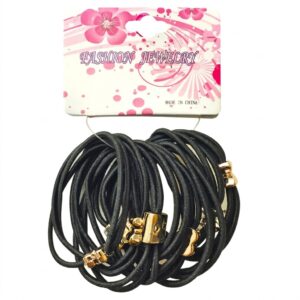 Murry Collection Hair Pony in Black with Elegant Gold #TP08B
