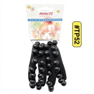 Magic Collection Black Hair Pony with Black Beads