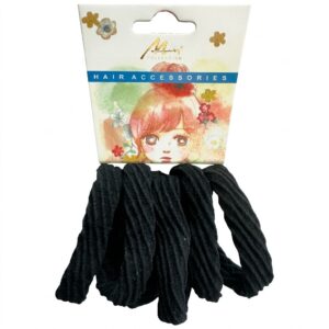 Murry Collection Hair Pony Black 6pc on Card #TP57