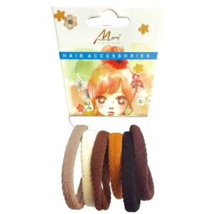 Murry Collection Brown Mix Colour Hair Pony 6pc Set #TP59AST