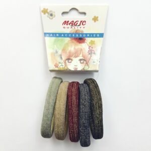 Magic Quality Mix Colour Glitter Hair Pony 5pc Set #TT21A
