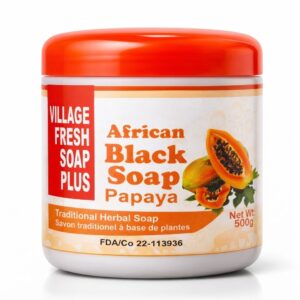 Village Fresh Soap Papaya 500g - African Black Soap