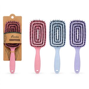 Cecilia Curved Vent Hair Brush in assorted colours for eco-friendly hair care