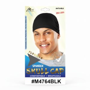 Spandex Skull Cap Black Comfortable, Flexible, Breathable #M4764BLK