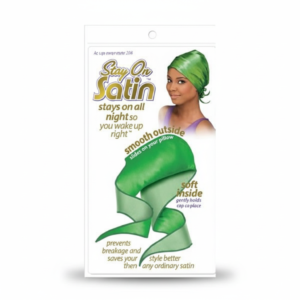 Hair Wrap On Satin Green Satin Overnight Hair Protection #774