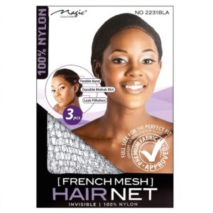 French Mesh Hair Net Invisible 100% Nylon Black (#2231BLA)