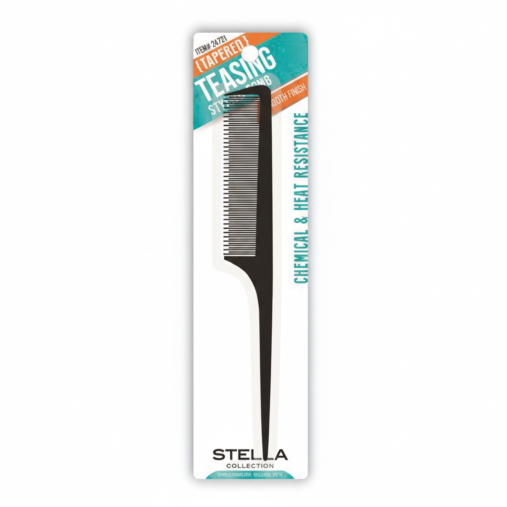 Stella Tapered Teasing Styling Comb Black #24721