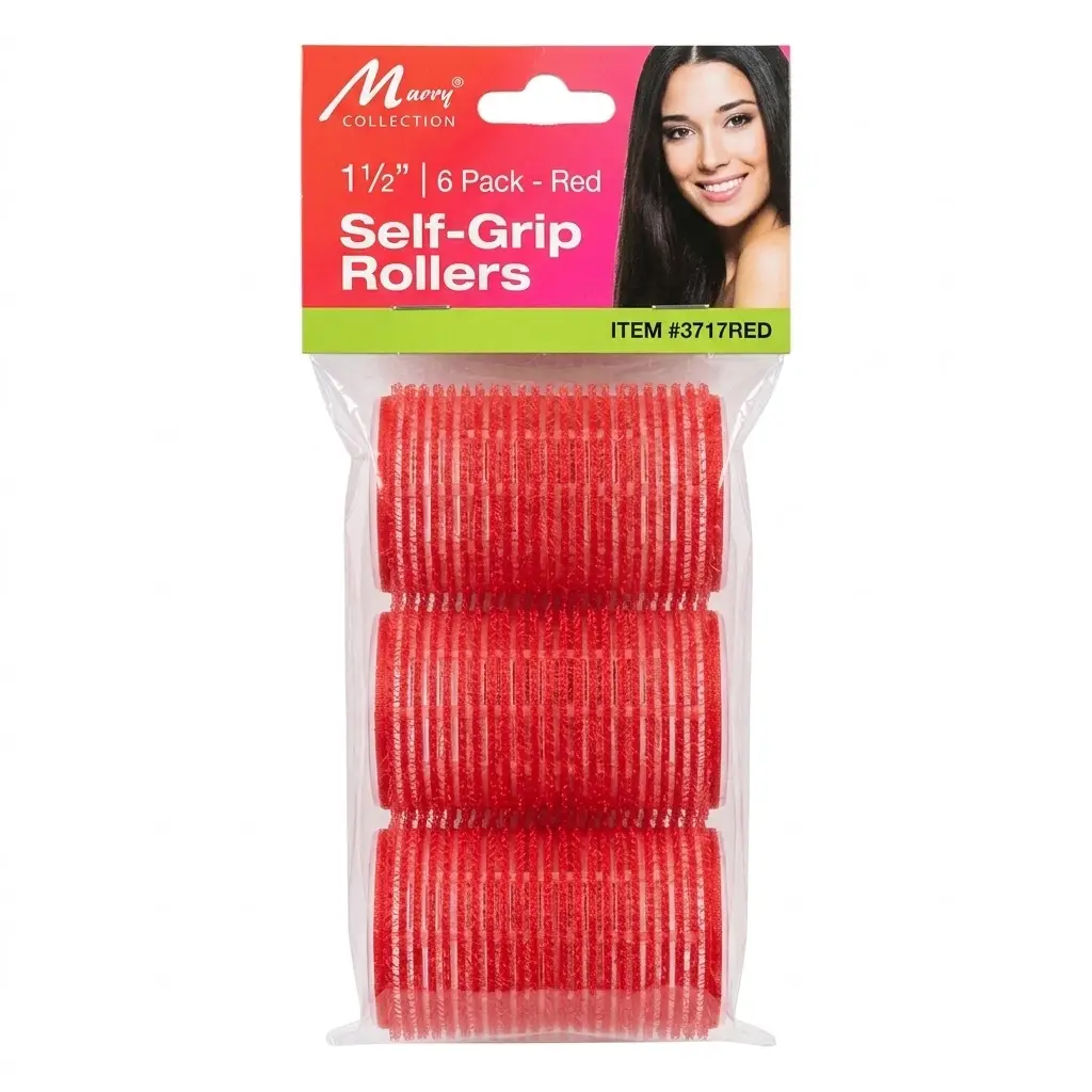 Magic Collection 1.5-Inch Red Self-Grip Rollers #3717RED