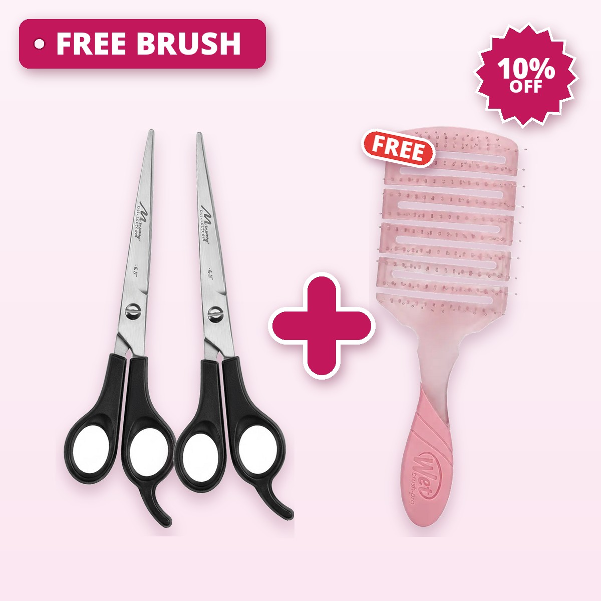 Barber Scissors Pack — Free Brush
