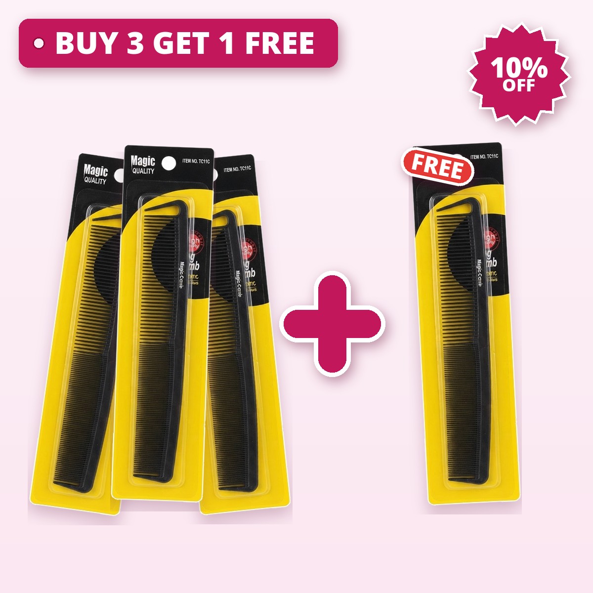 Braiding Comb Pack — Buy 3 Get 1 FREE