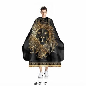 Barber Cape with Bold Lion Pattern for Stylish Grooming #HC117