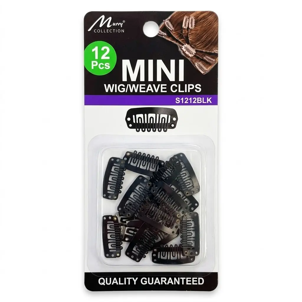 Murry Collection Mini Hair Extension Snap Clips #S1212BLK