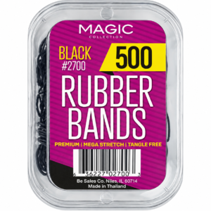 Magic Collection Black Rubber Bands #2700