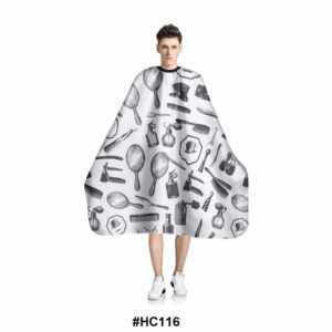 Professional Barber Cape in White for Salon Use #HC105WHI