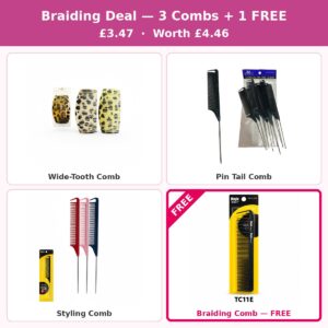 Braiding Deal — 3 Combs + 1 FREE #DEAL-09