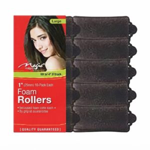Large black foam roller for hair styling