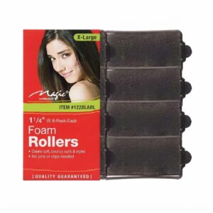 Magic Collection XL Foam Rollers in Black for comfortable curls