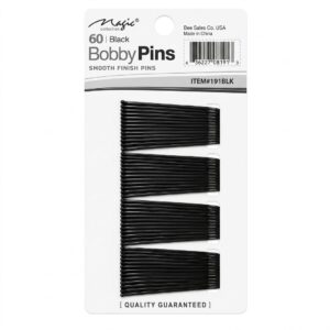 Magic Collection 60 Black Bobby Pins for Hair Styling