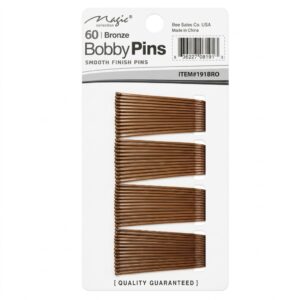 Magic Collection 60 Bronze Bobby Pins for hair styling
