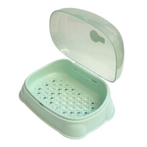 Salon Essentials Soap Dish with Cover in Mint Green #2112